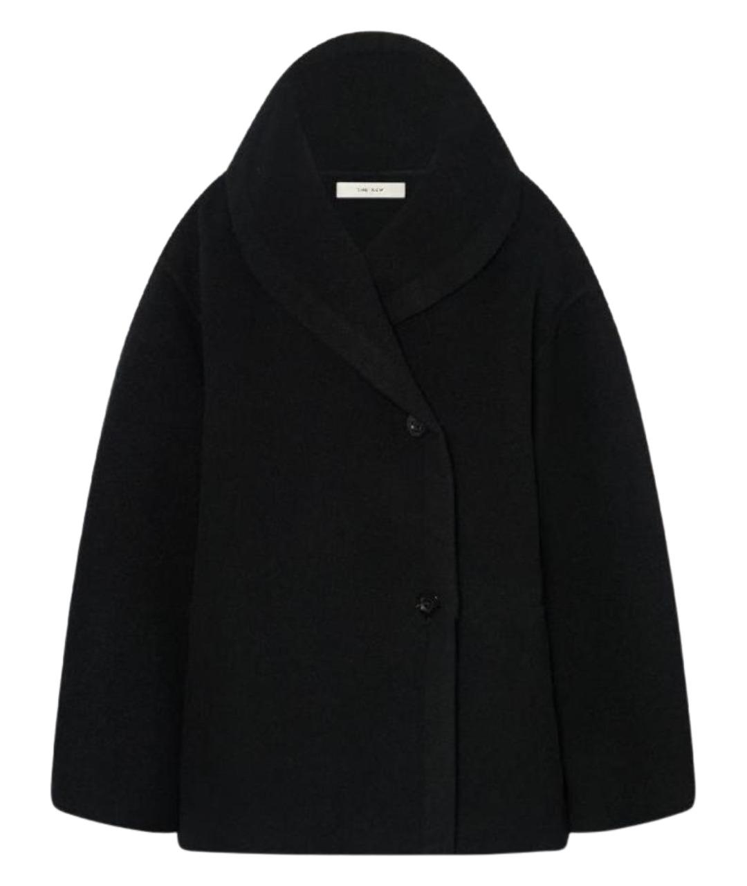 THE ROW Черное шерстяное пальто, фото 1