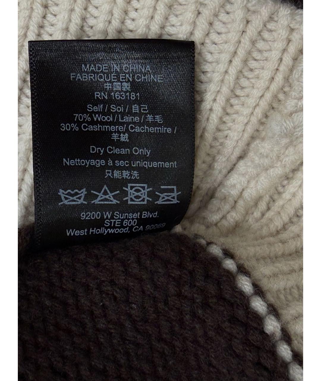 RHUDE Коричневый шерстяной кардиган, фото 5