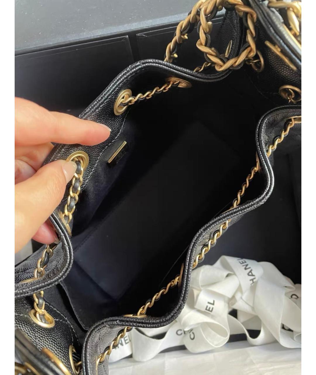 CHANEL Черная кожаная сумка через плечо, фото 4