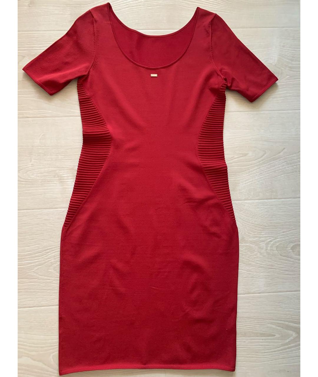 ESCADA Красное полиэстеровое повседневное платье, фото 2