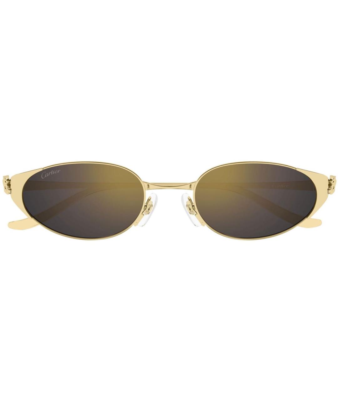 CARTIER Золотые металлические солнцезащитные очки, фото 2
