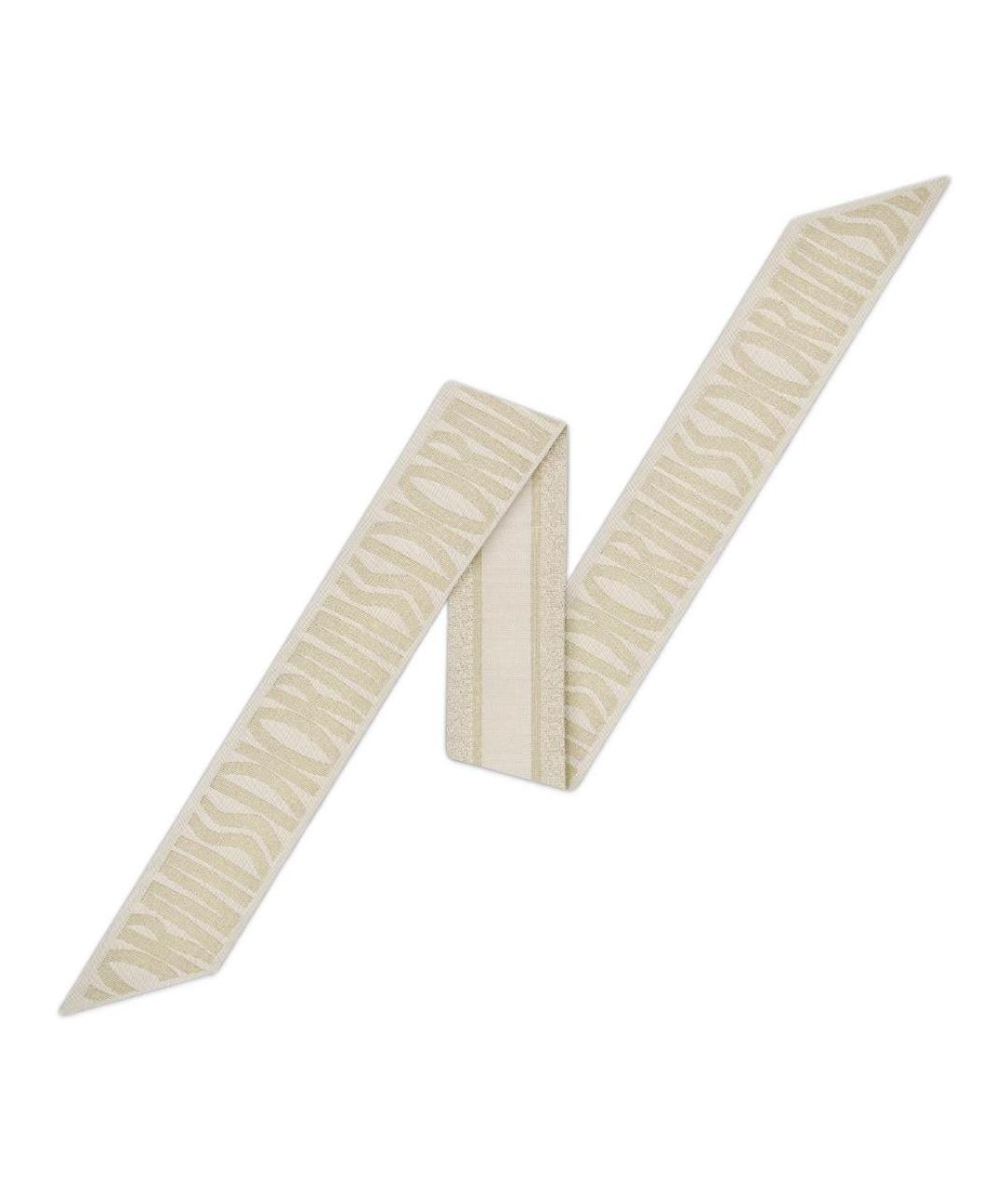 CHRISTIAN DIOR Белый шелковый шарф, фото 1