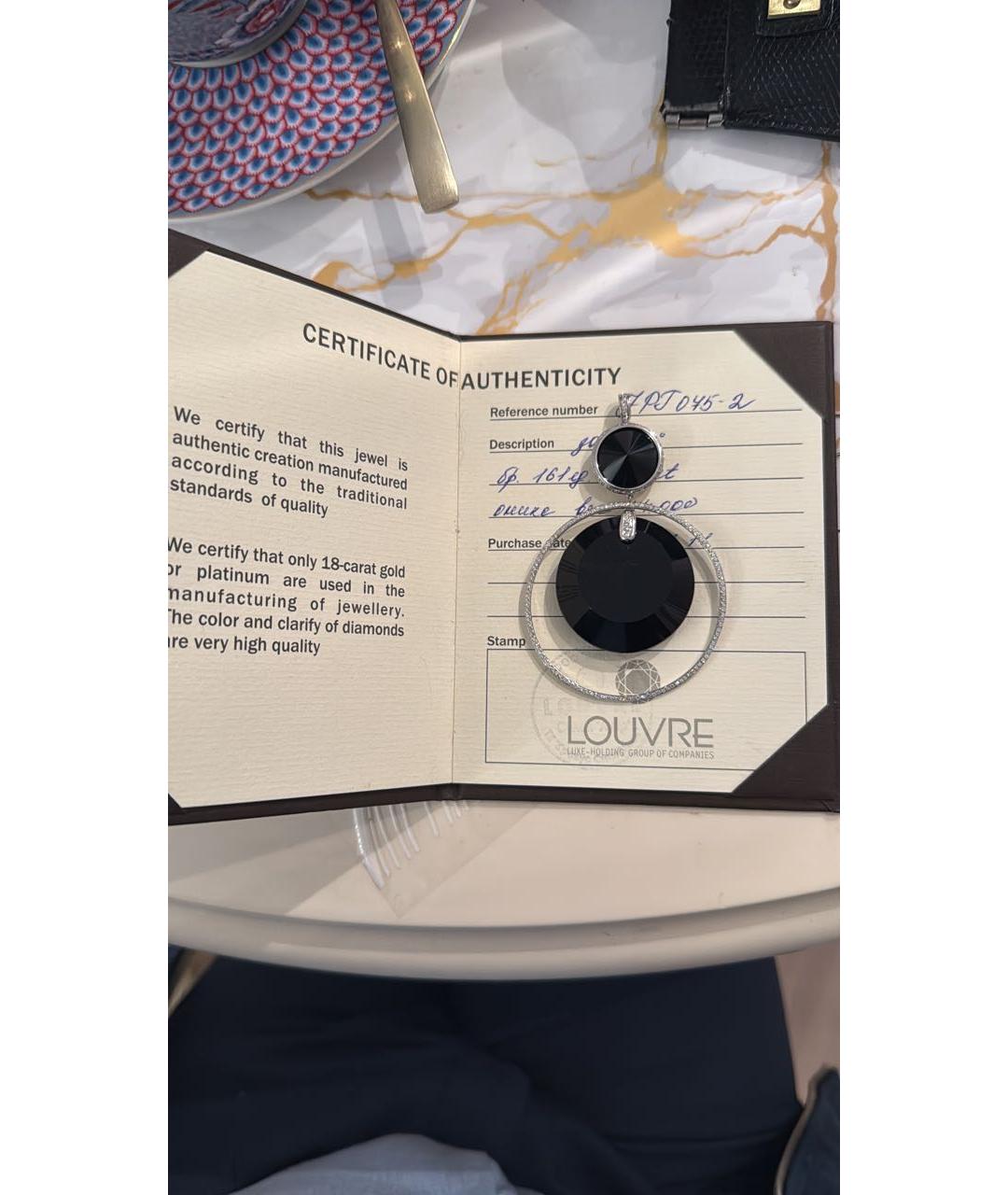 GARMIN Белый кулон из белого золота, фото 4