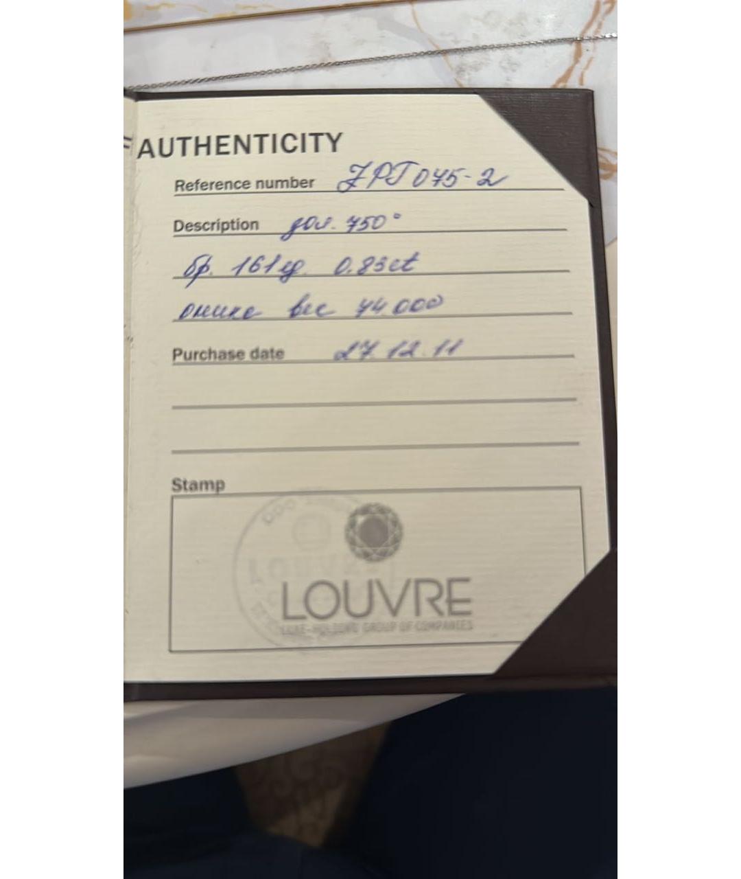 GARMIN Белый кулон из белого золота, фото 3