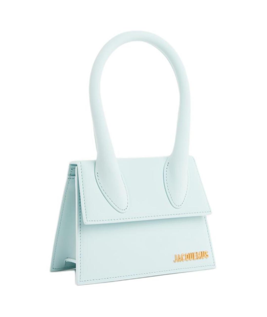 JACQUEMUS Голубая кожаная сумка через плечо, фото 2