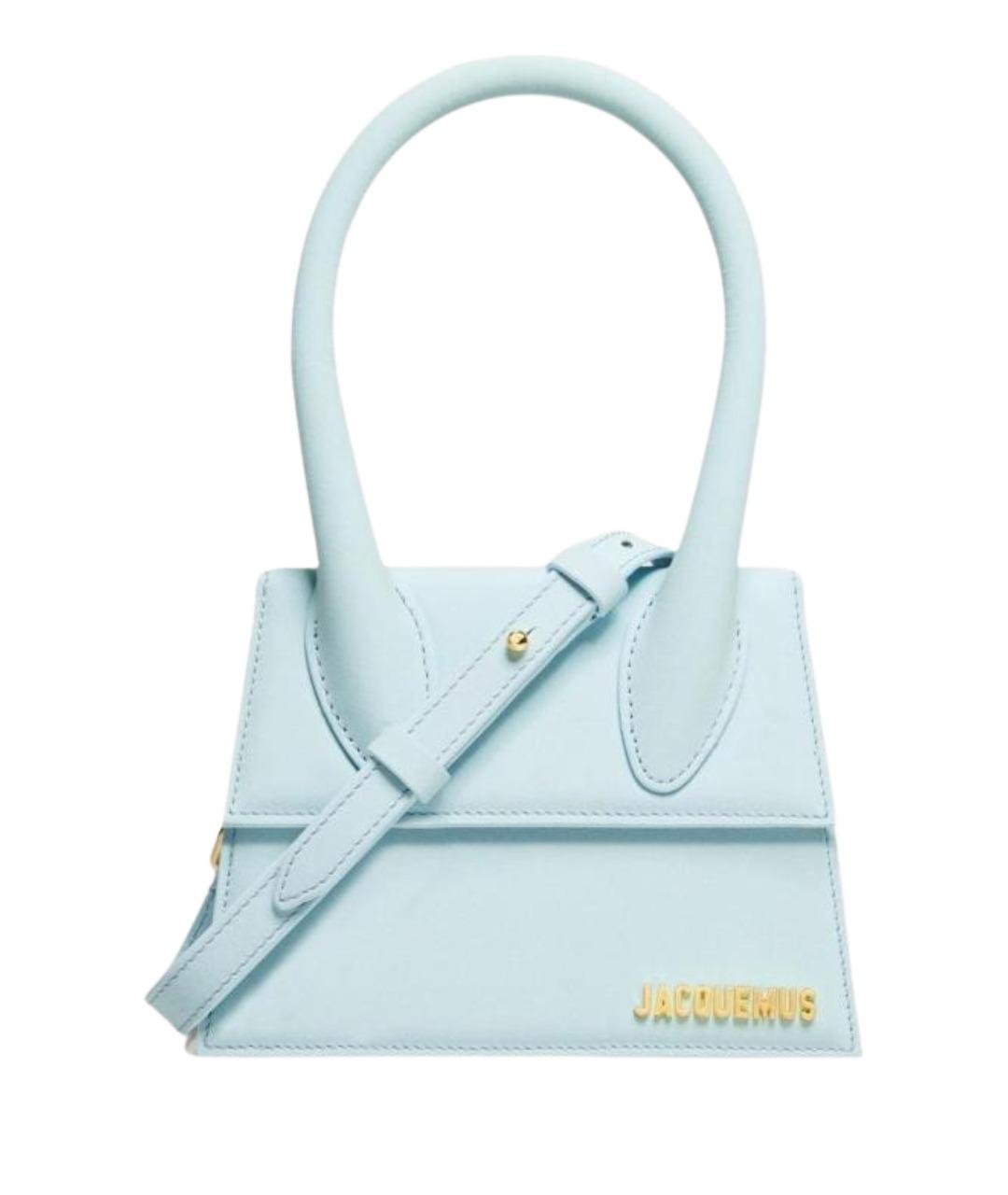 JACQUEMUS Голубая кожаная сумка через плечо, фото 1