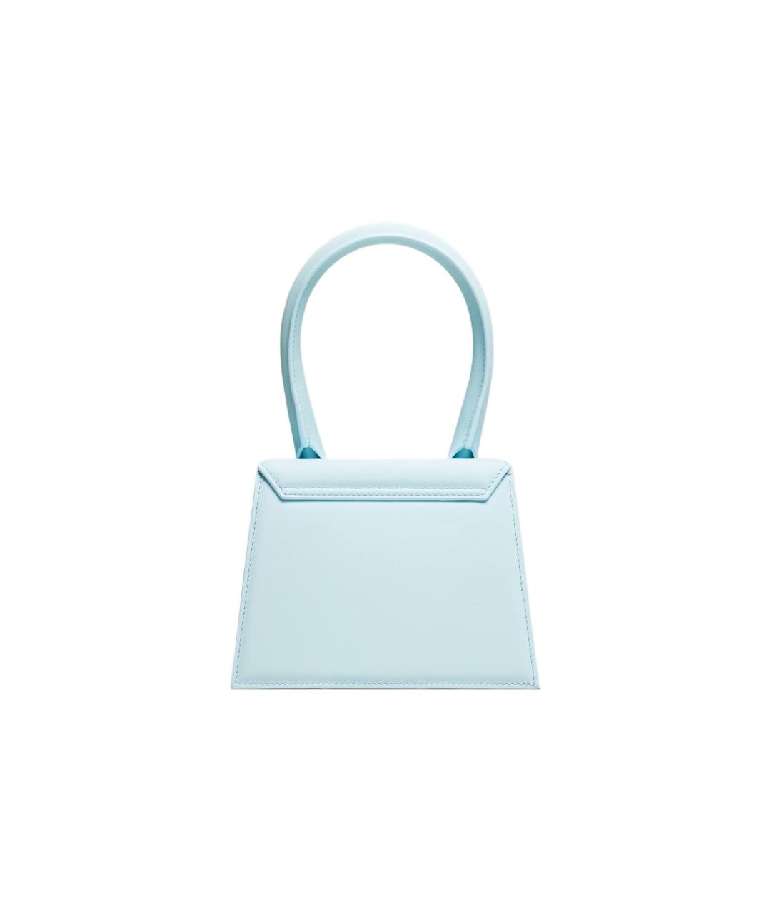 JACQUEMUS Голубая кожаная сумка через плечо, фото 4