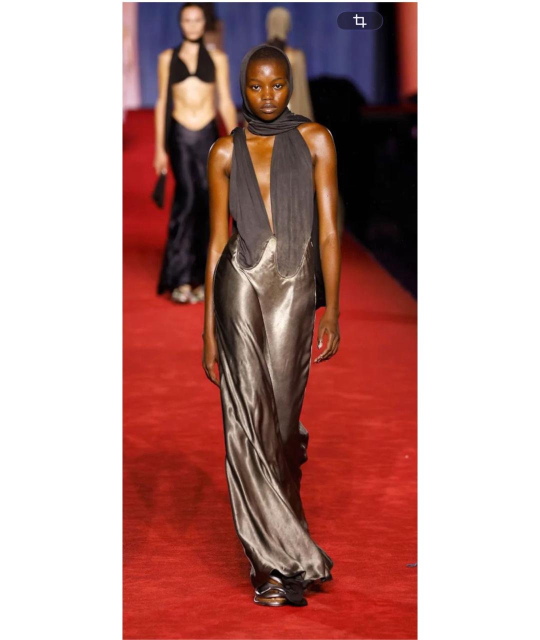 DIESEL Серебряное вискозное вечернее платье, фото 4