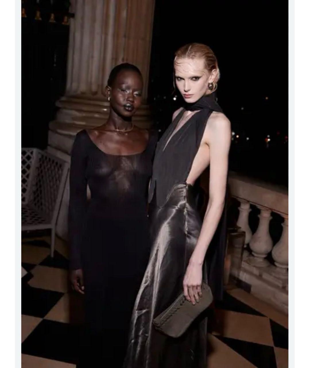 DIESEL Серебряное вискозное вечернее платье, фото 6