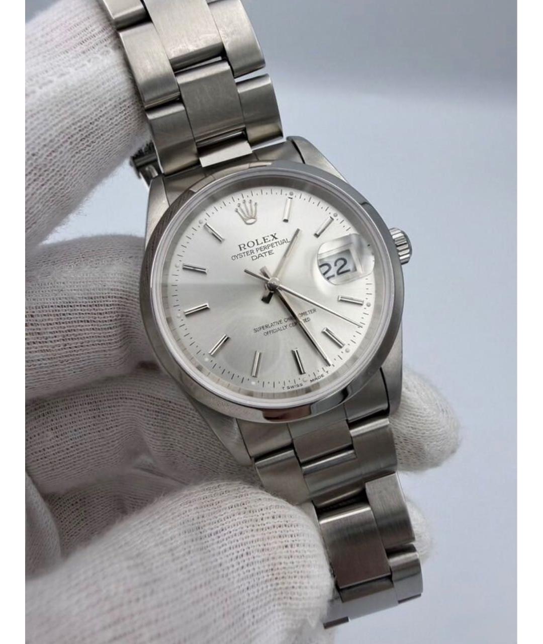 ROLEX Серебряные металлические часы, фото 5