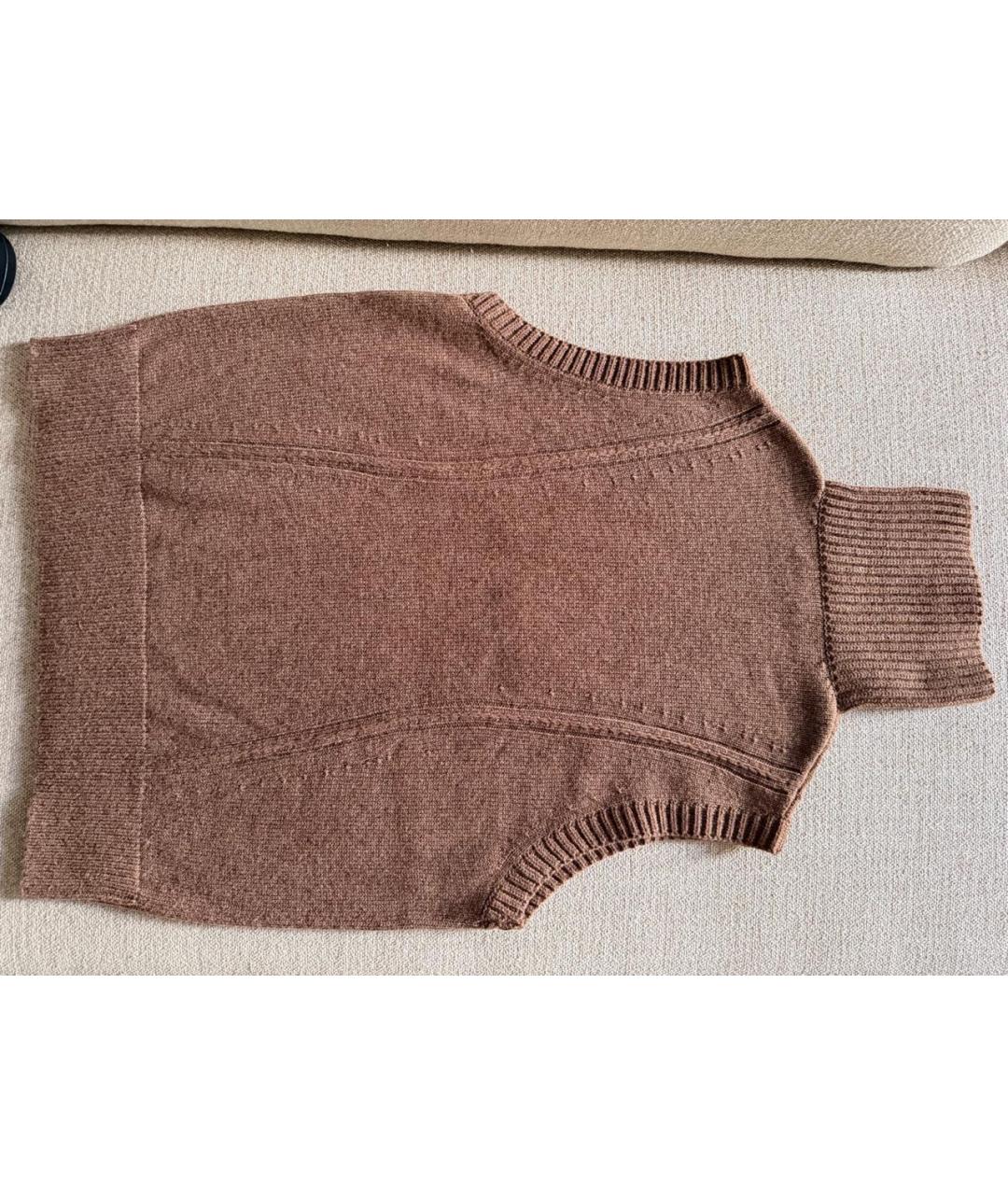 CHANEL Коричневая кашемировая жилетка, фото 2