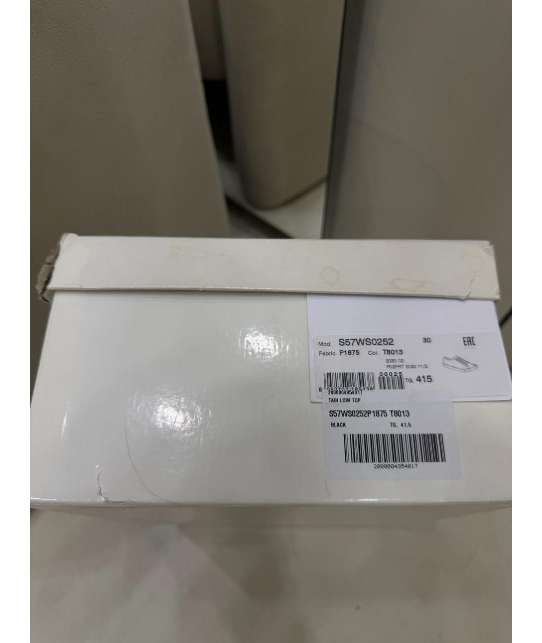 MAISON MARGIELA Черные текстильные низкие кроссовки / кеды, фото 8