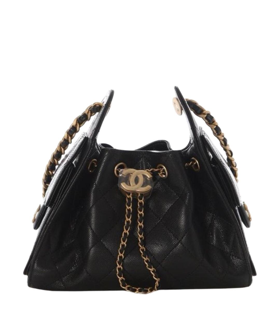 CHANEL Черная кожаная сумка через плечо, фото 1