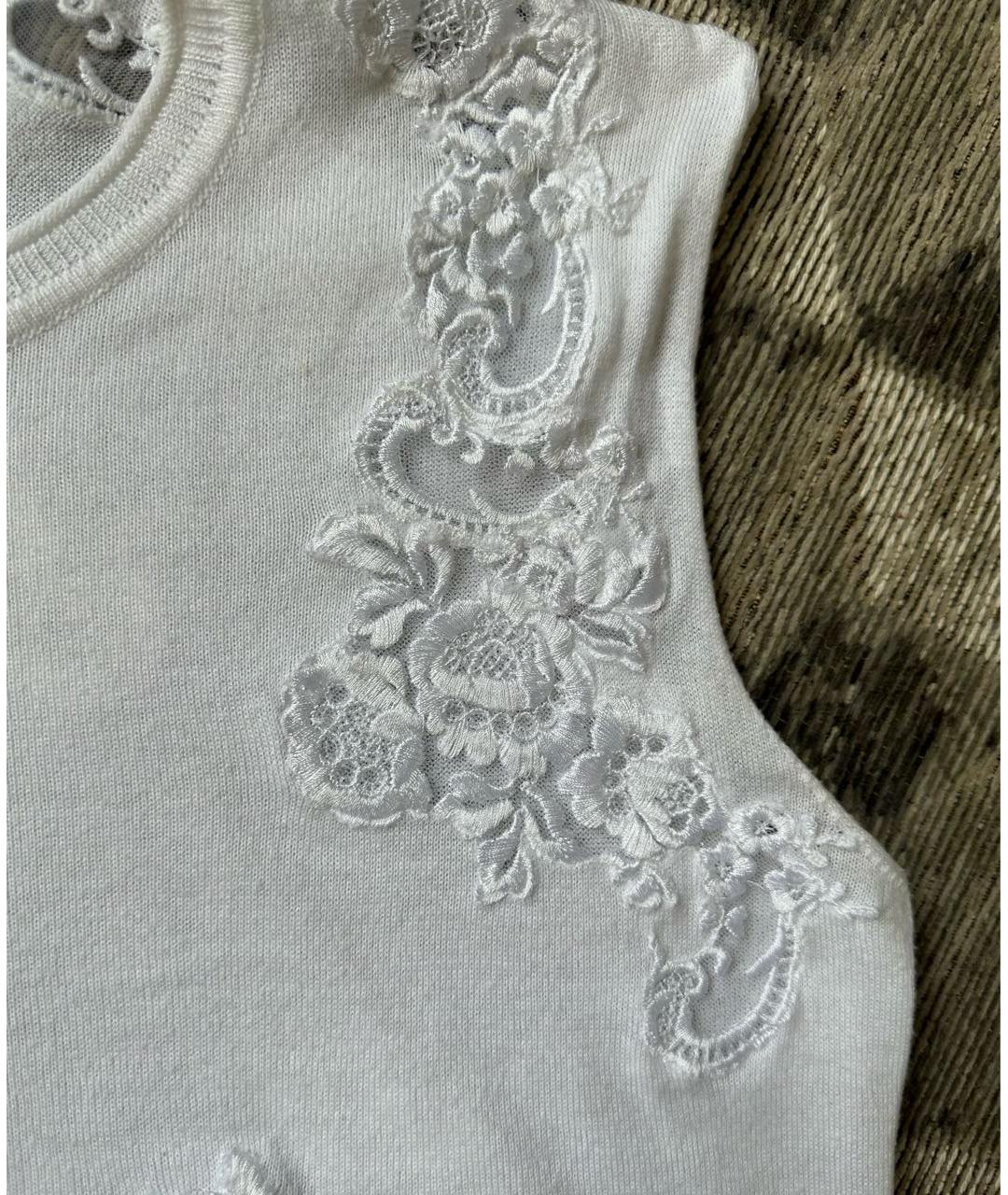 ERMANNO SCERVINO Белая хлопковая майка, фото 6