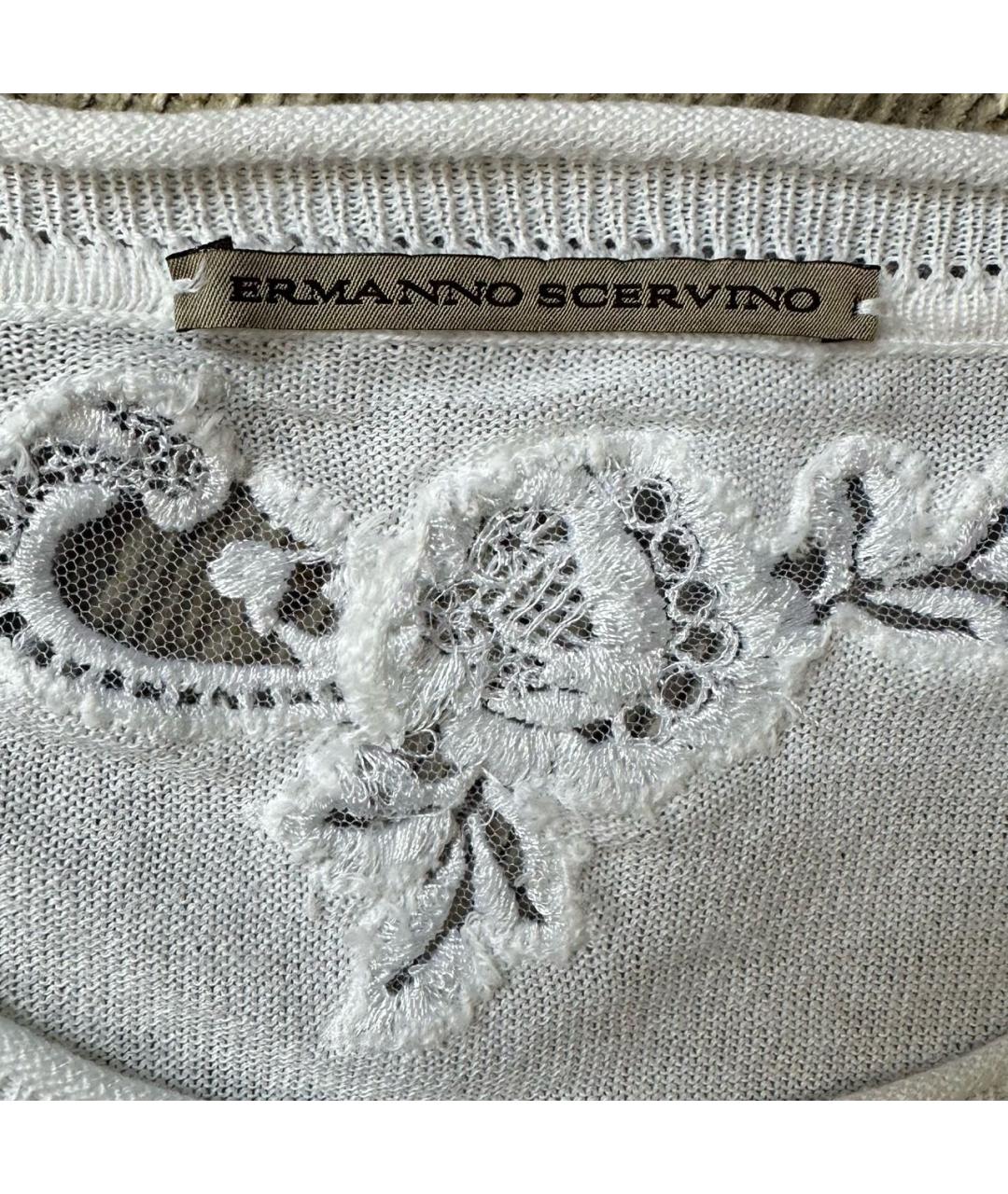 ERMANNO SCERVINO Белая хлопковая майка, фото 3