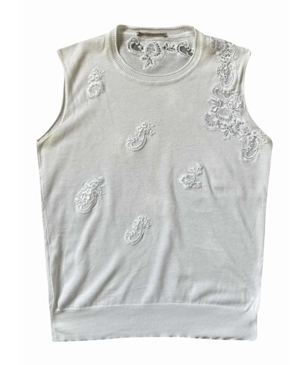 ERMANNO SCERVINO Белая хлопковая майка, фото 1