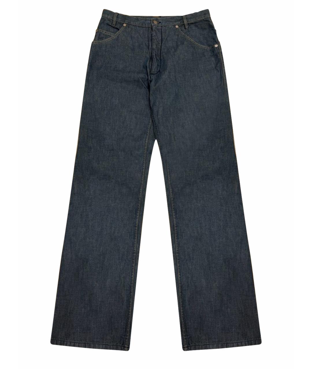 MAISON MARGIELA Голубые хлопковые прямые джинсы, фото 1