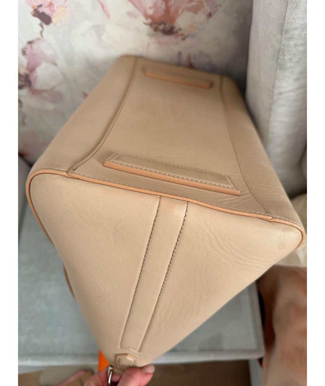 GIVENCHY Бежевая кожаная сумка тоут, фото 8