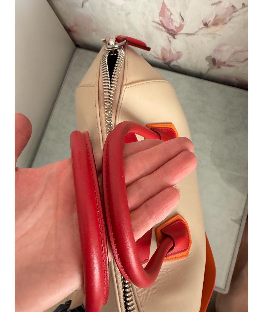 GIVENCHY Бежевая кожаная сумка тоут, фото 3