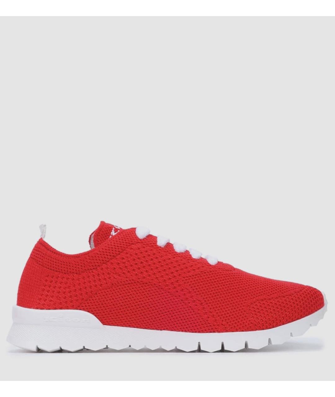 KITON Красные текстильные кроссовки, фото 4