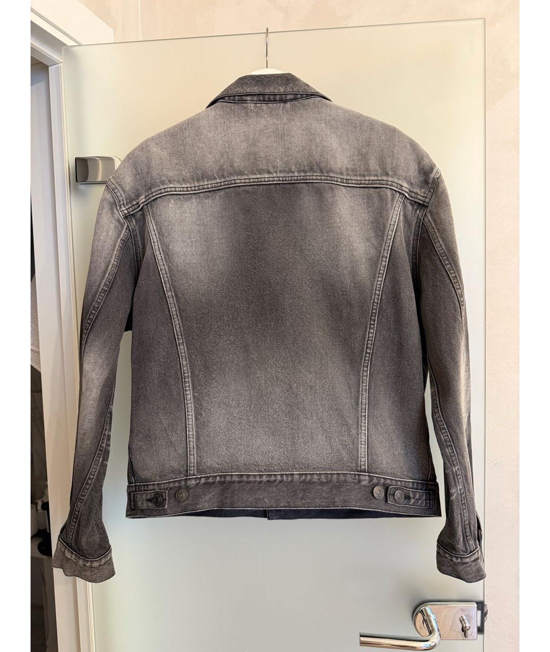 BALENCIAGA Антрацитовая деним куртка, фото 2