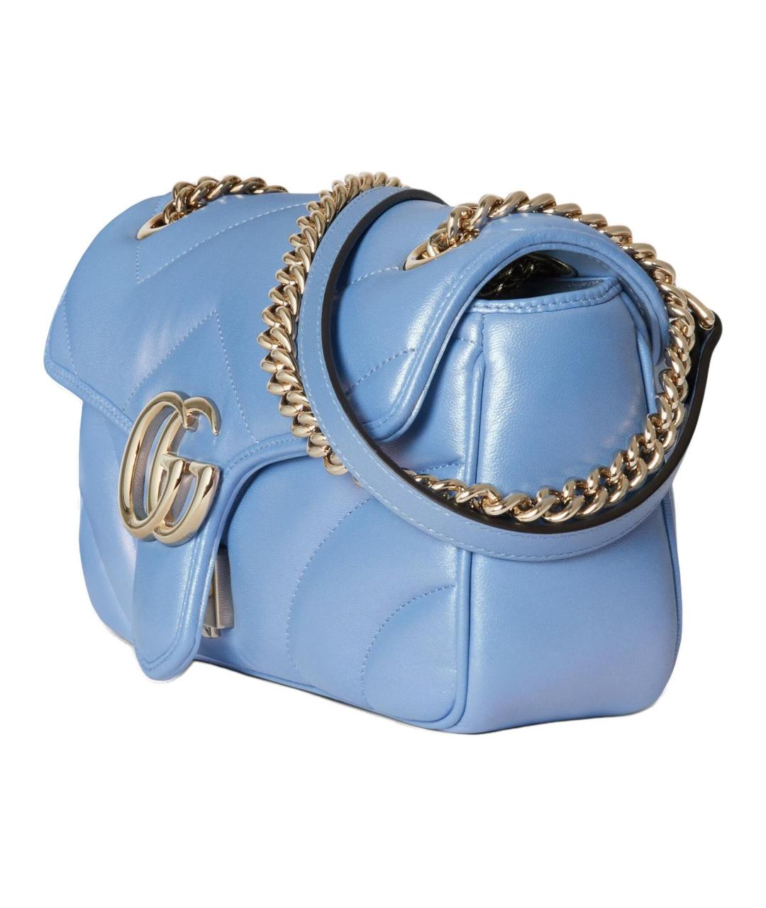 GUCCI Голубая кожаная сумка через плечо, фото 2