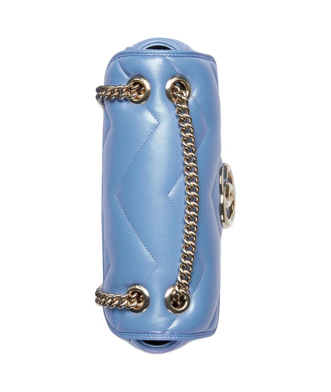 GUCCI Голубая кожаная сумка через плечо, фото 5