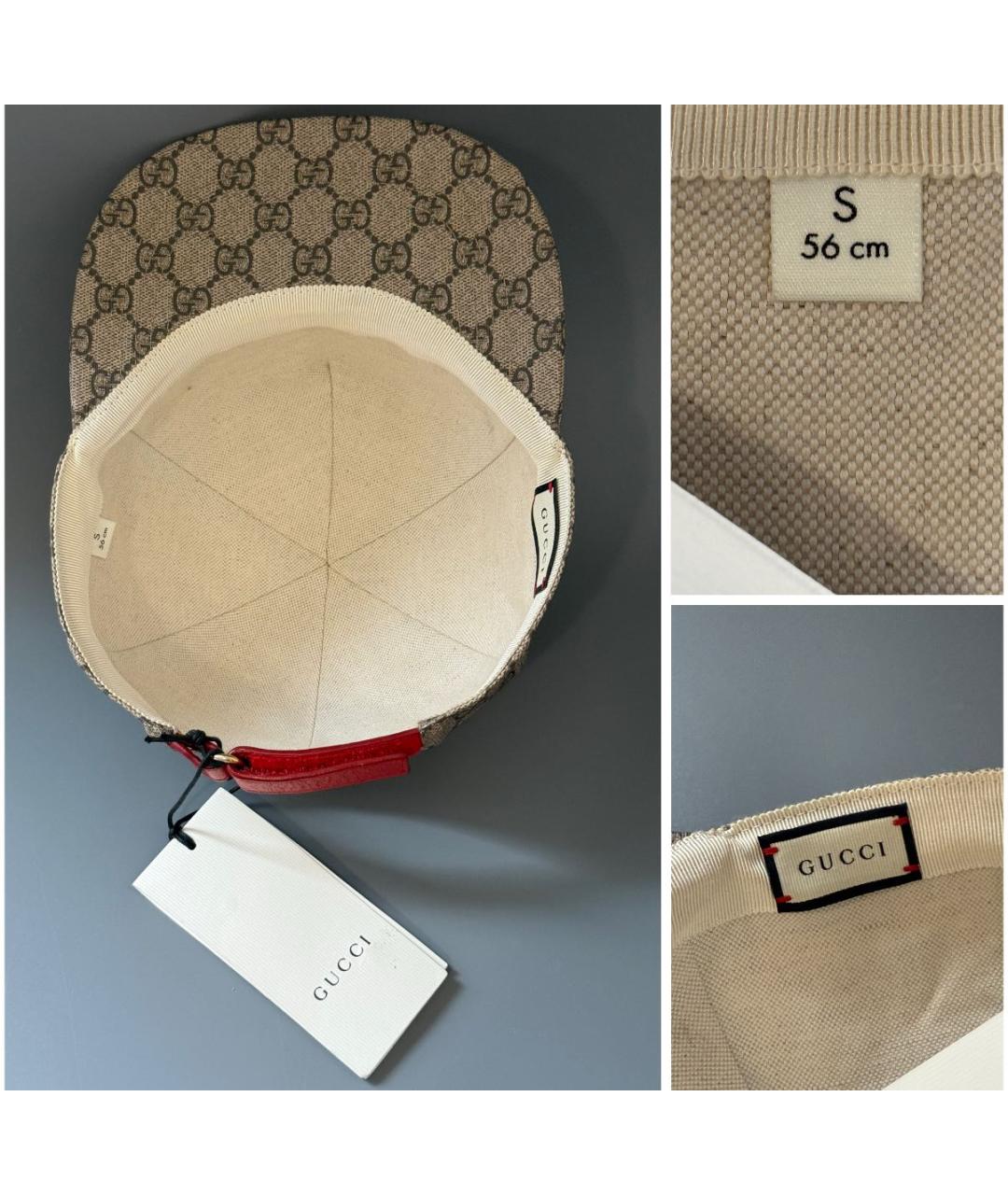 GUCCI Бежевая кепка, фото 7