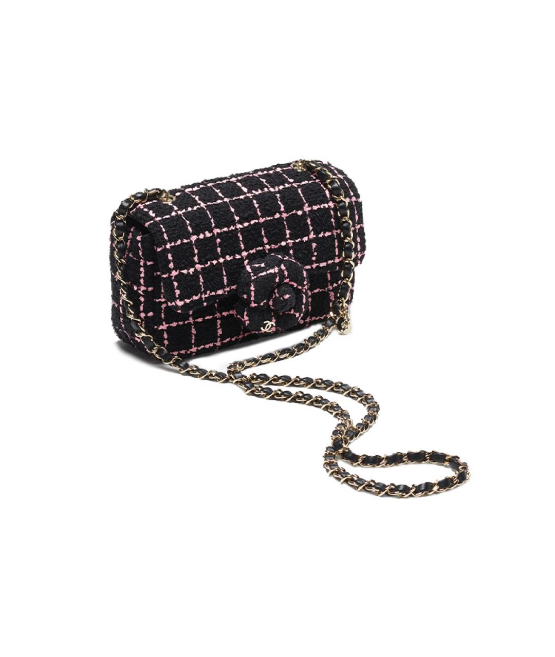 CHANEL Черная твидовая сумка через плечо, фото 2