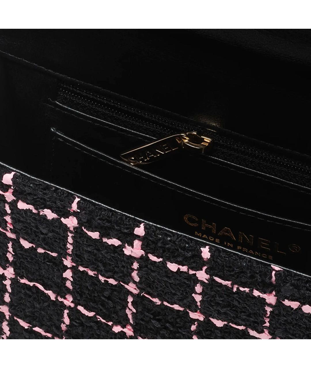 CHANEL Черная твидовая сумка через плечо, фото 4