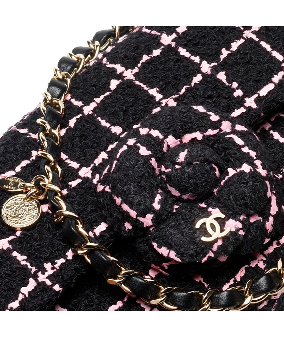 CHANEL Черная твидовая сумка через плечо, фото 3