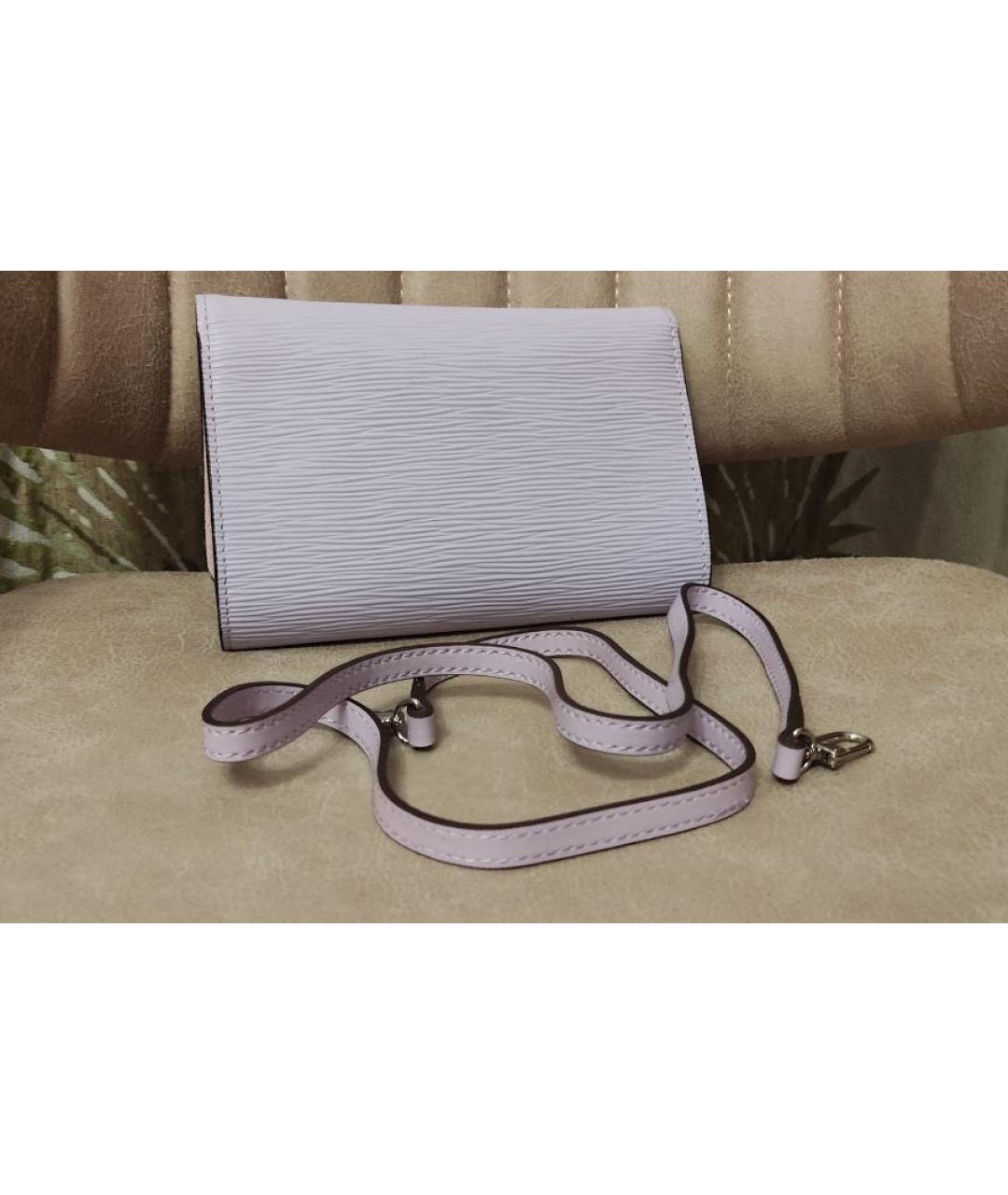 LOUIS VUITTON Фиолетовая кожаная сумка через плечо, фото 3