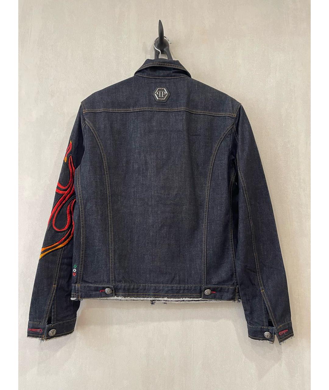 PHILIPP PLEIN Темно-синяя деним куртка, фото 2