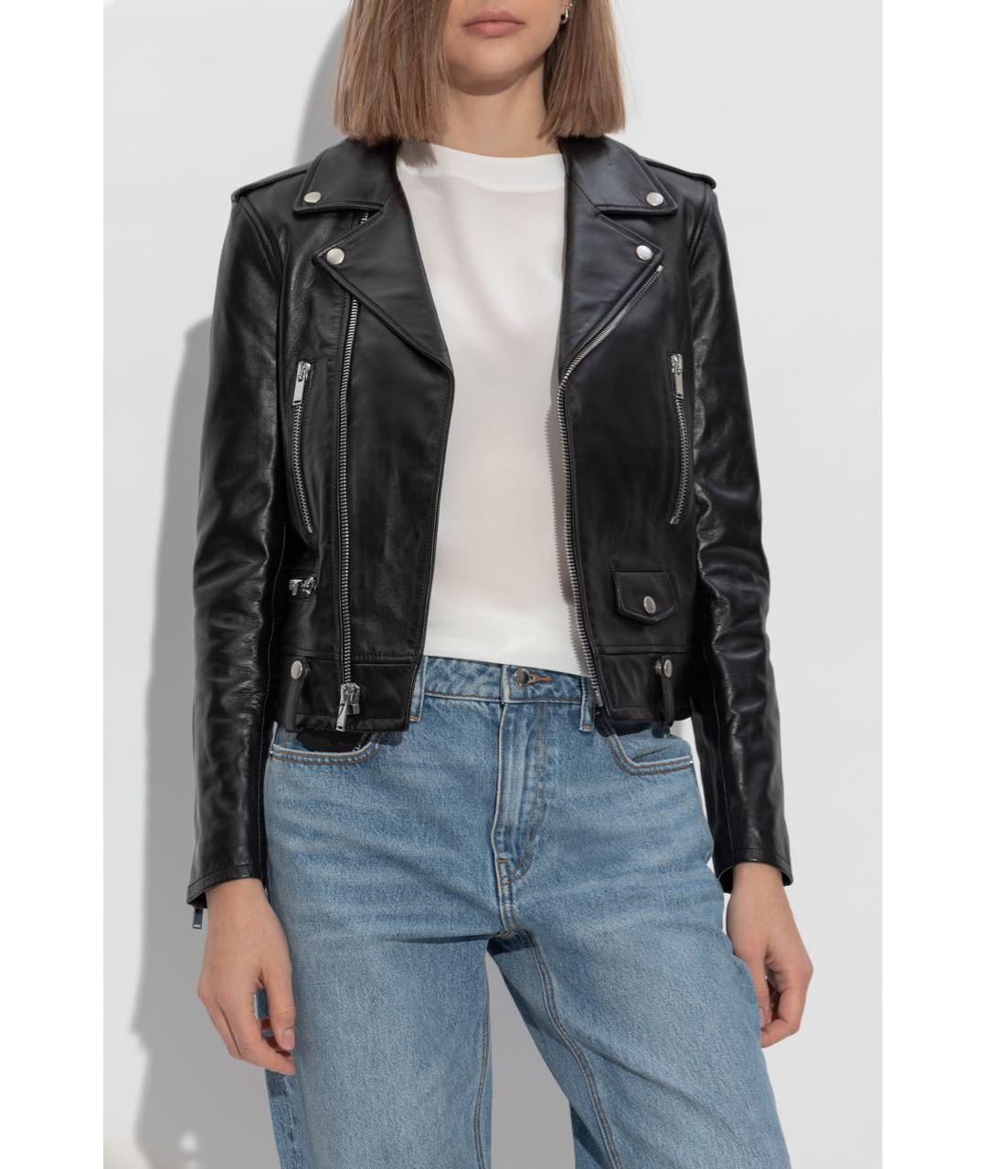 SAINT LAURENT Черная кожаная куртка, фото 7