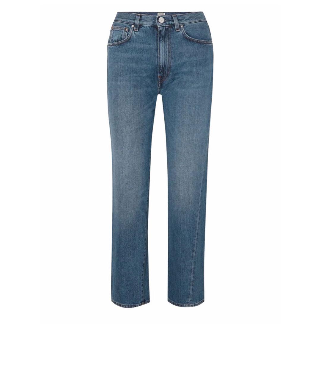 TOTEME Голубые хлопковые прямые джинсы, фото 7