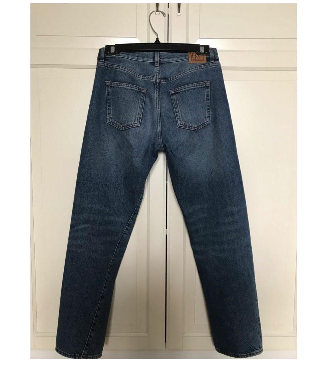 TOTEME Голубые хлопковые прямые джинсы, фото 2