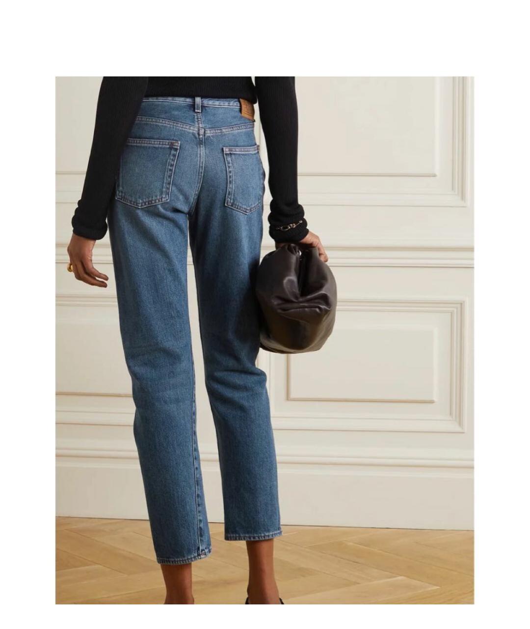 TOTEME Голубые хлопковые прямые джинсы, фото 6