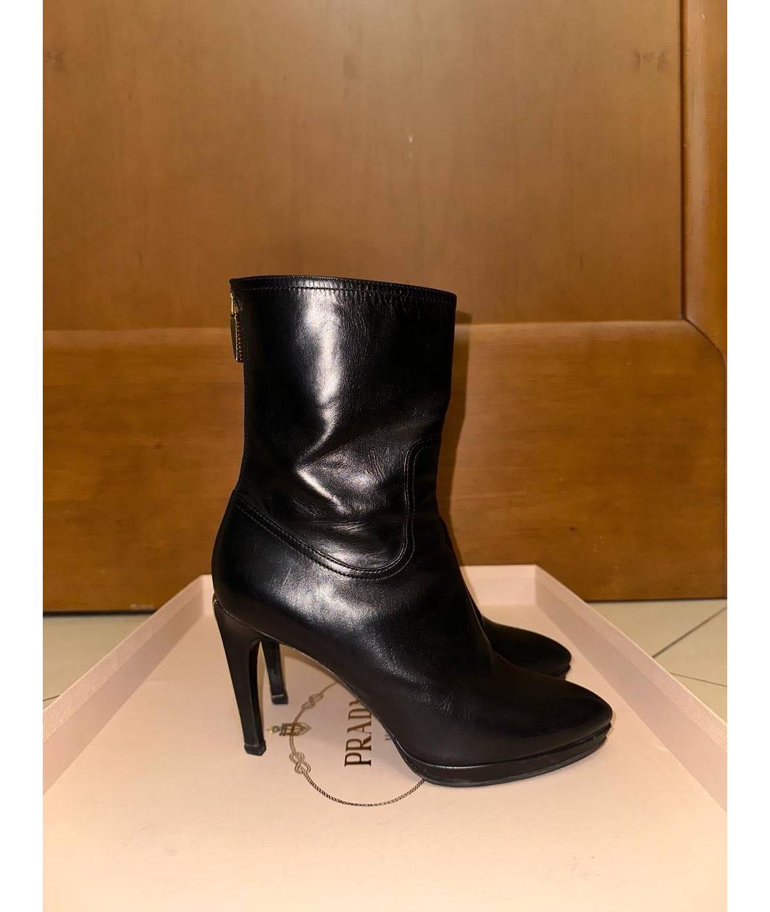 LOUIS VUITTON Черные кожаные ботильоны, фото 5