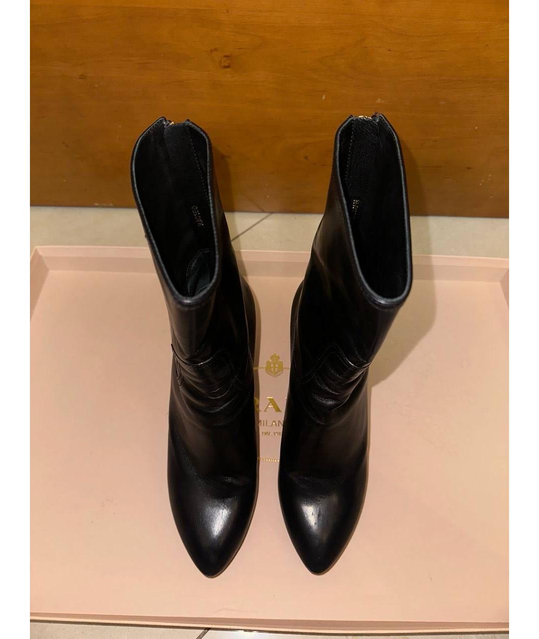 LOUIS VUITTON Черные кожаные ботильоны, фото 4