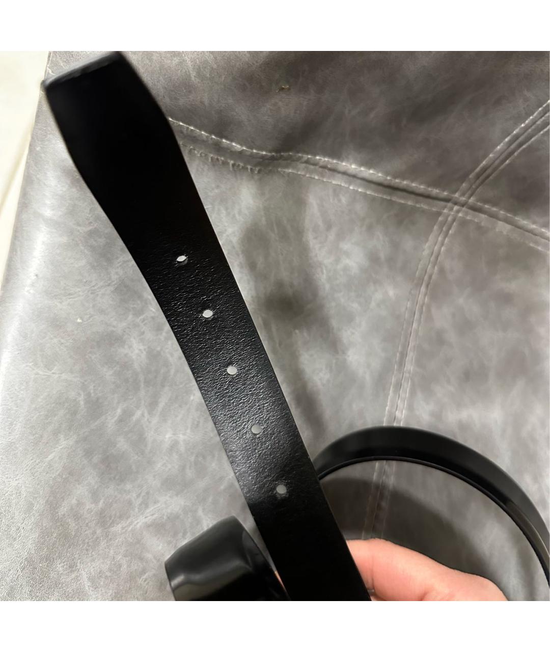 DOLCE&GABBANA Черный ремень из лакированной кожи, фото 5