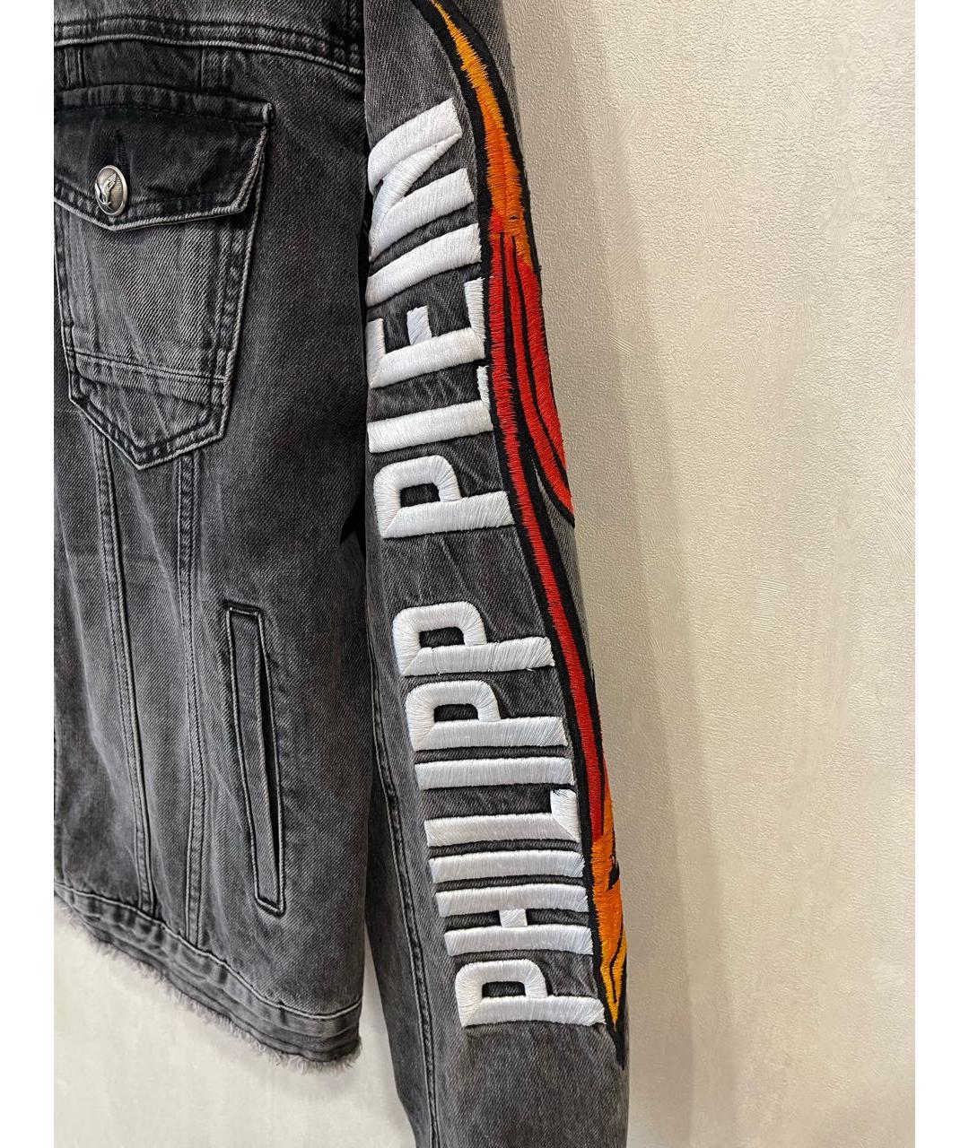 PHILIPP PLEIN Серая деним куртка, фото 3