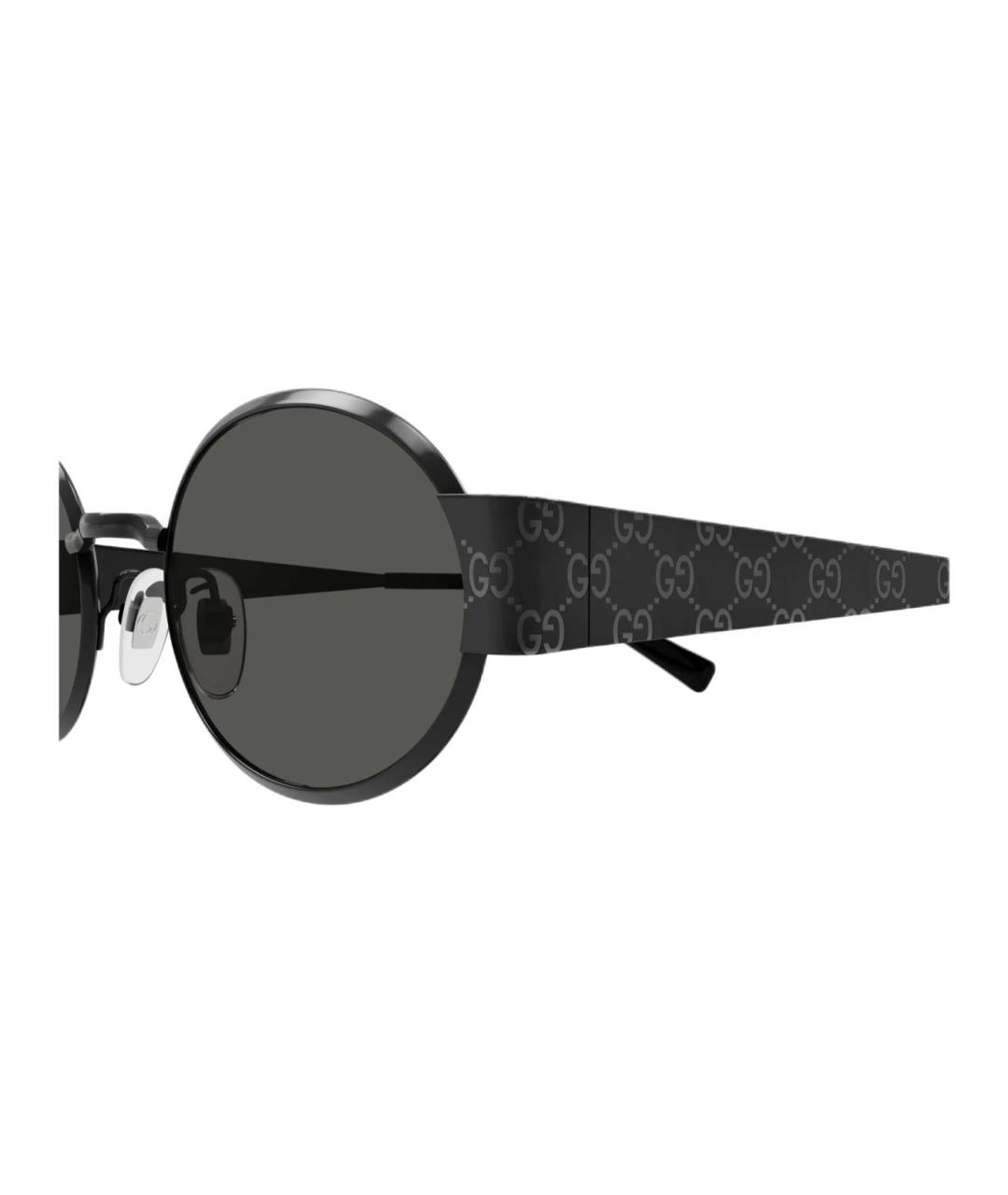 GUCCI Черные металлические солнцезащитные очки, фото 3