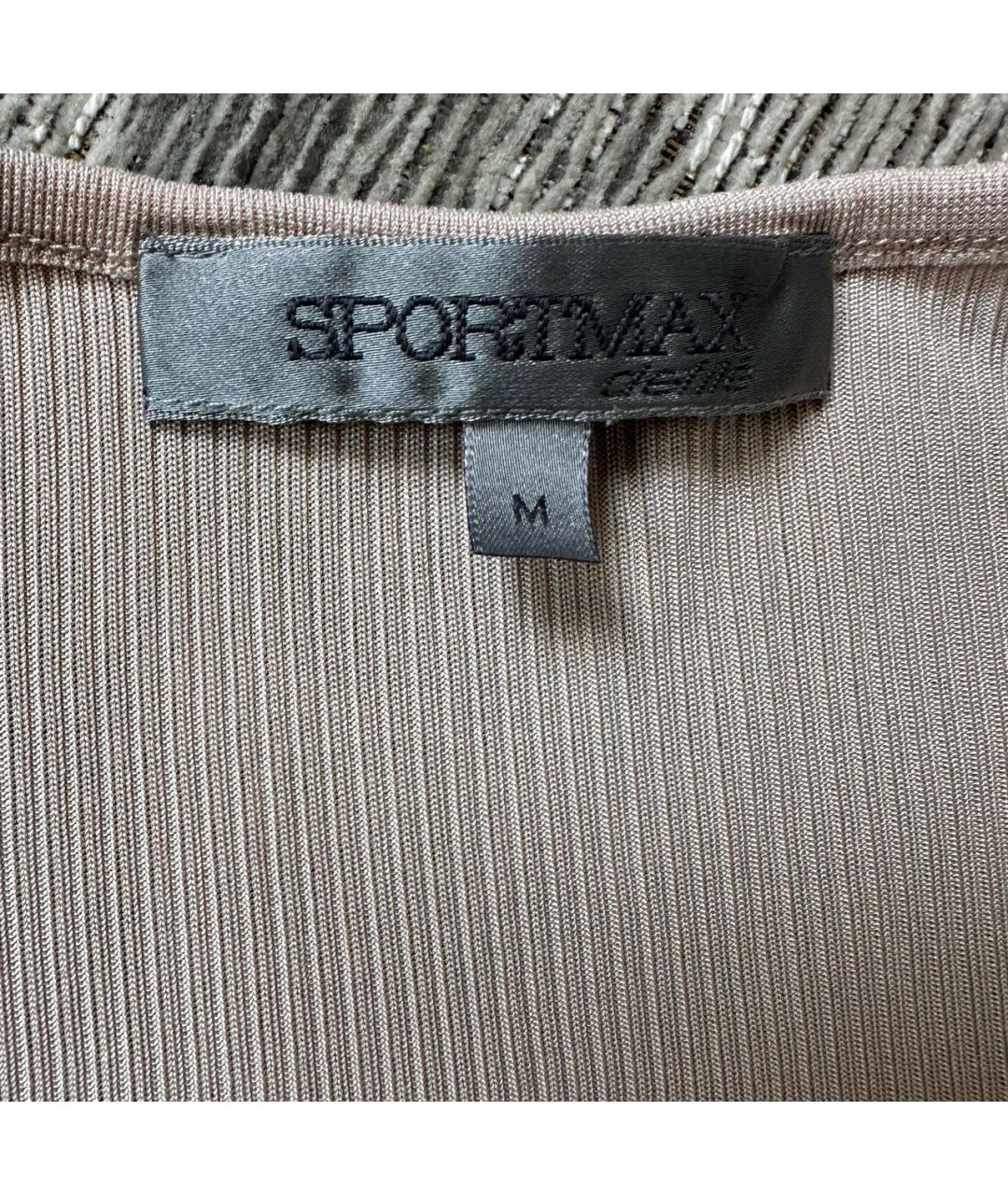 SPORTMAX Бежевая майка, фото 3