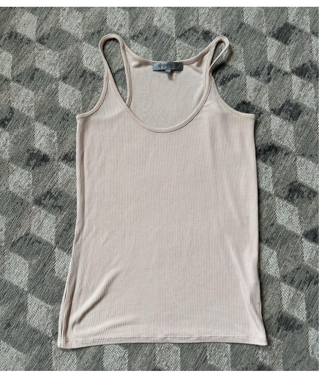 SPORTMAX Бежевая майка, фото 8