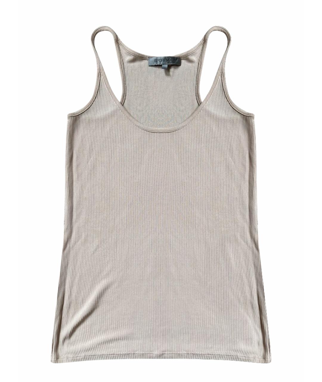 SPORTMAX Бежевая майка, фото 1