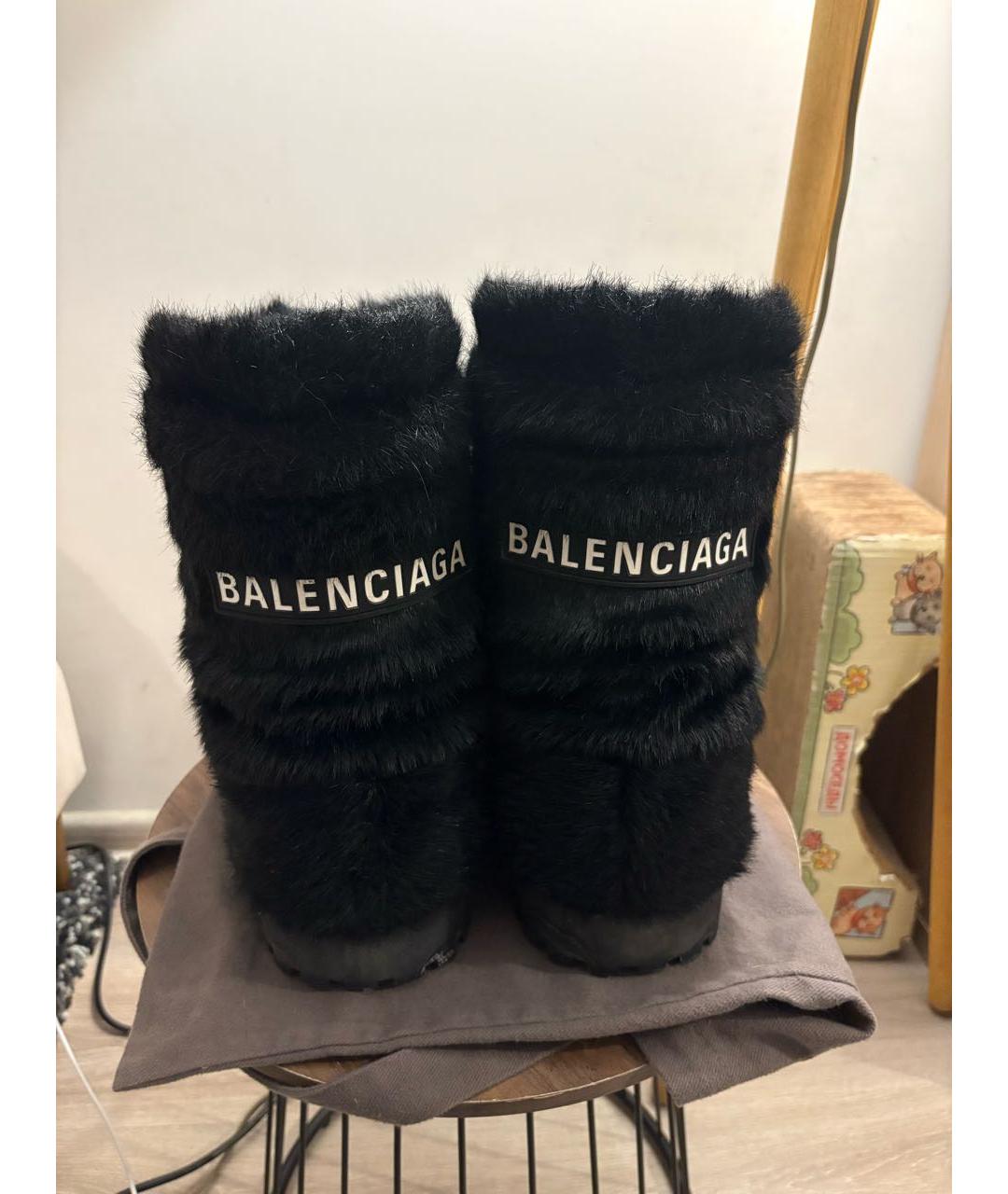 BALENCIAGA Черные высокие ботинки, фото 2