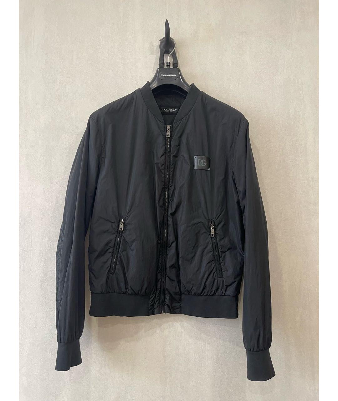 DOLCE&GABBANA Черная полиамидовая куртка, фото 6