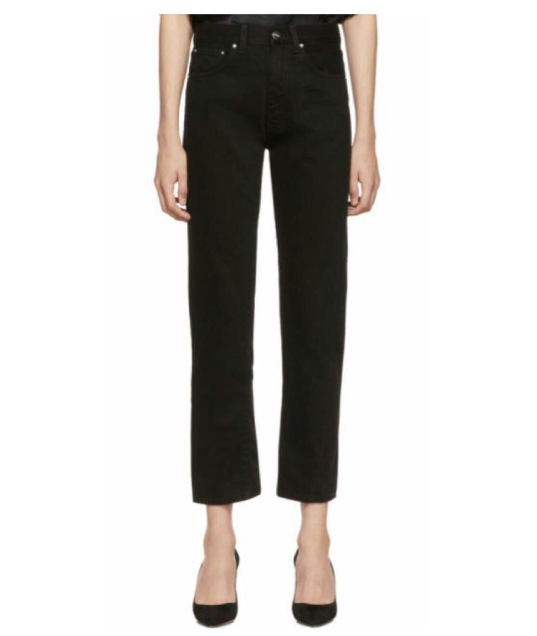 TOTEME Черные хлопковые прямые джинсы, фото 5