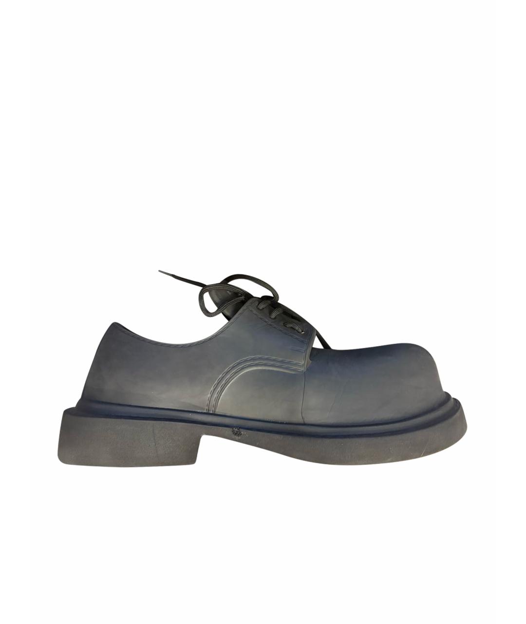 BALENCIAGA Черные резиновые низкие ботинки, фото 1