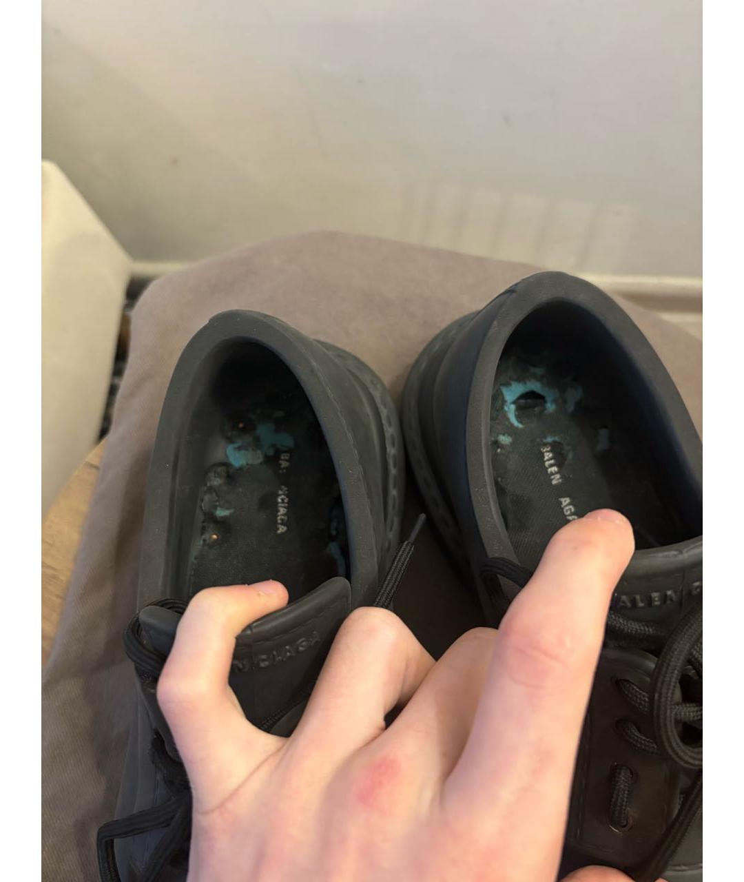 BALENCIAGA Черные резиновые низкие ботинки, фото 7